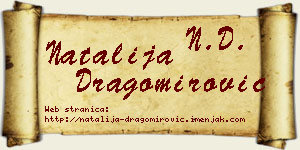 Natalija Dragomirović vizit kartica